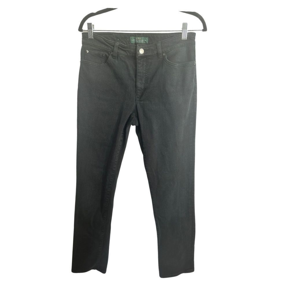 Lauren Ralph Lauren Women's Black Straight-Leg Jeans